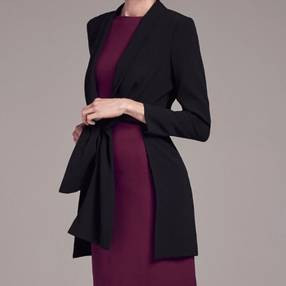 MM Lafleur Black Dietrich Long Line Blazer Jacket